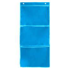 2Pièces Pochette Suspendue Pour Dessins D'école Transparent Bleu Ciel
