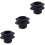 6Pièces Anneau Antidérapant Micro Microphone Silicone Noir Usage 5