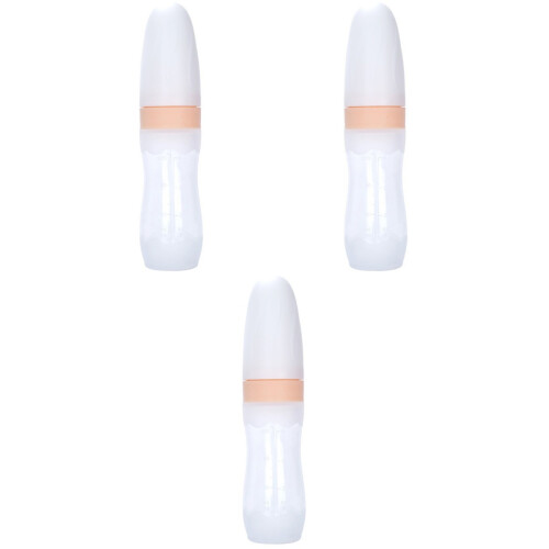 3Pièces Tétine Bébé Silicone Rose Avec Doseuse Sécurisée 2