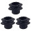 6Pièces Anneau Antidérapant Micro Microphone Silicone Noir Usage 2