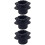 6Pièces Anneau Antidérapant Micro Microphone Silicone Noir Usage 8
