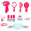 2 Boîtes Ensemble Cosmétiques Enfants Filles Rosé 1