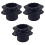 6Pièces Anneau Antidérapant Micro Microphone Silicone Noir Usage 3