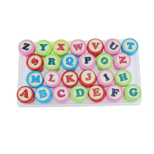 52Pièces Jouet Tampons Lettres Anglaises Multicolores Pour Enfants