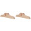 2Pièces Accessoires De Support En Bois Khaki Pour Diviseur D'espace 2