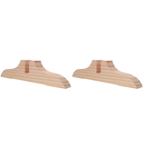 2Pièces Accessoires De Support En Bois Khaki Pour Diviseur D'espace 1