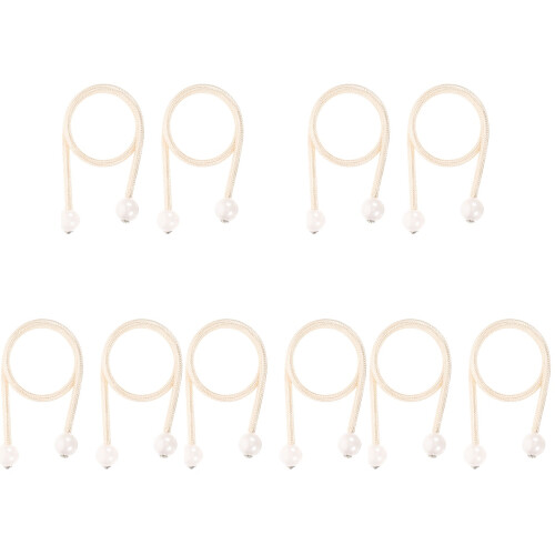 10Pièces Fixations De Rideaux En Polyester Beige Pour Usage 2