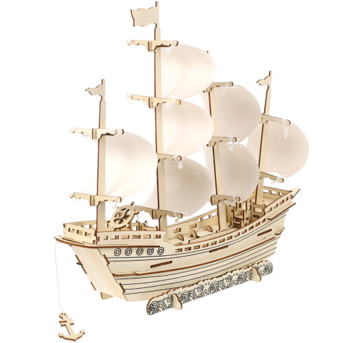 4 Ensembles Bateau À 3D En Bois Jouets De Montage