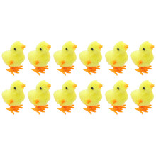 12 pièces jouets à remontoir poussins miniatures mécaniques simulés