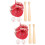 4Ensembles Ensemble Baseball Accessoires Cuir Bois Rouge 9