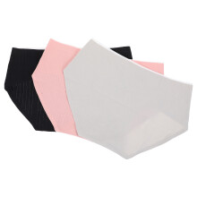 3Pièces Slip Femme Coton Fibre D'armoise Respirant Et Coloré