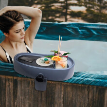 Adjustable Bathtub Tray with Cup Holder, Non Slip Spa Hot Tub Drink Holder, Water Resistant