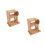 2Pcs Bamboo Storage Block Light Brown Kitchen Rack 6