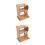 2Pcs Bamboo Storage Block Light Brown Kitchen Rack 7