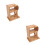 2Pcs Bamboo Storage Block Light Brown Kitchen Rack 10