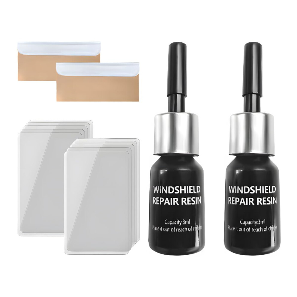 Windshield Kit 2Pcs With Durable Resin For Fast Glass Crack And Rock Chip Fix 9070919818868