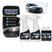 Headlight Restoration Kit No Tools Required with UV Protection for All Cars 2 PCS