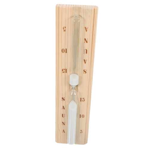 Sauna Hourglass Timer with Durable Wooden Frame for Spa and Bath, Wall Mounted for Visual Interval Tracking