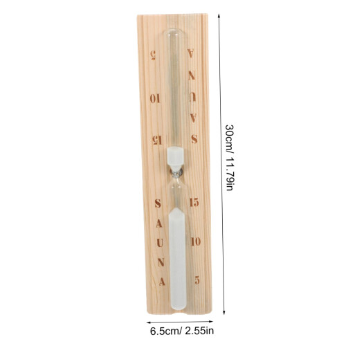 Sauna Hourglass Timer with Durable Wooden Frame for Spa and Bath, Wall Mounted for Visual Interval Tracking 1