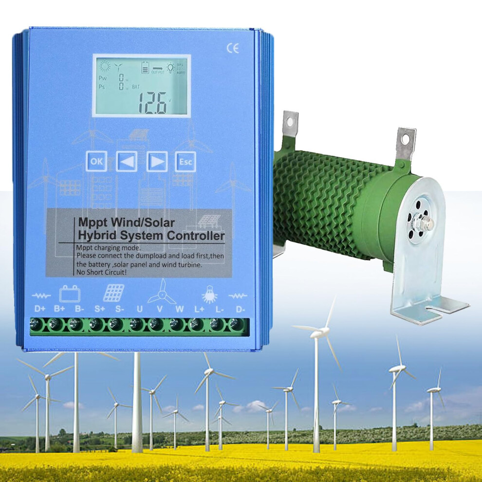 20000W Mppt Wind Solar Hybrid Charge Controller 24V, Smart Boost Efficiency With Lcd Monitoring 9099447404619
