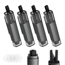 Emergency Escape Tool 4Pack Gray, Car Safety Hammer with OneStrike Window Breaker and Seatbelt Cutter