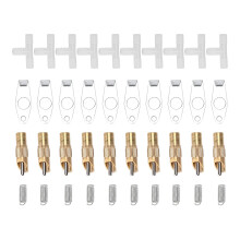 10 Pack Durable Copper Rabbit Water Feeder Nipple Drinker for Bunnies Poultry Consistent Flow