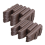 KCT (5 Pack) KCT Brown Palisade Wood Effect Garden Border Edging 1