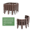 KCT (2 Pack) KCT Brown Palisade Wood Effect Garden Border Edging 6