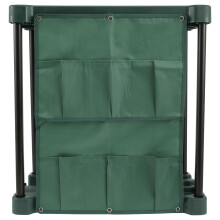 Garden Tool Storage Rack with MultiTool Slots, Space Saving Vertical Organizer for Garage and Shed (Dark Green)