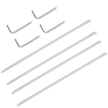 4Stk Robuster -Spannstab Weiß Für Gardinen Und Zuhause