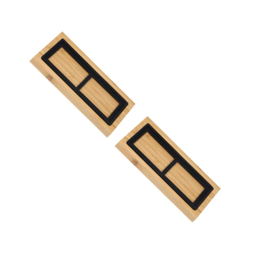 2Sets Schleifsteinhalter Holz-Wetzsteinbasis Für Zuhause, Hellbraun 2