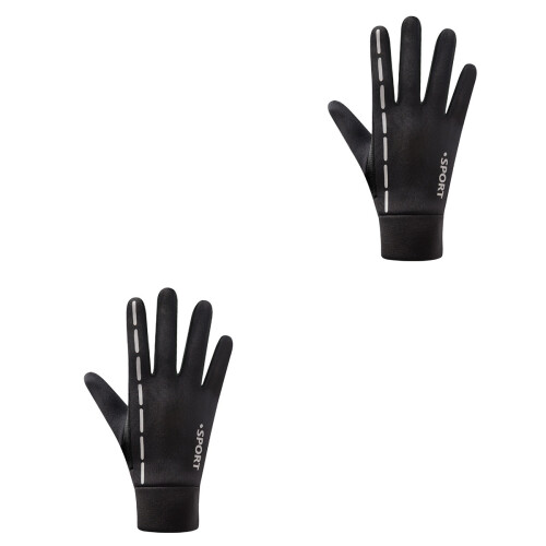 2Stk Atmungsaktive Anglerhandschuhe Mit Touchscreen Funktion 2