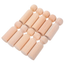 60Stk Naturfarbene Holzpuppen DIY Biegepuppen Zum Bemalen Für Kinder