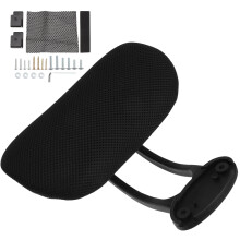 2Sets Soft Black Office Chair Headrest Adjustable Neck Support Pillow