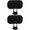 2Sets Soft Black Office Chair Headrest Adjustable Neck Support Pillow 5
