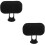 2Sets Soft Black Office Chair Headrest Adjustable Neck Support Pillow 6
