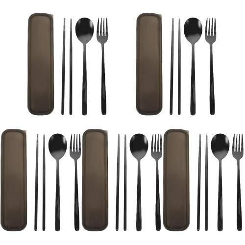 5Sets Besteck Set Für Zuhause Gabel Löffel 1
