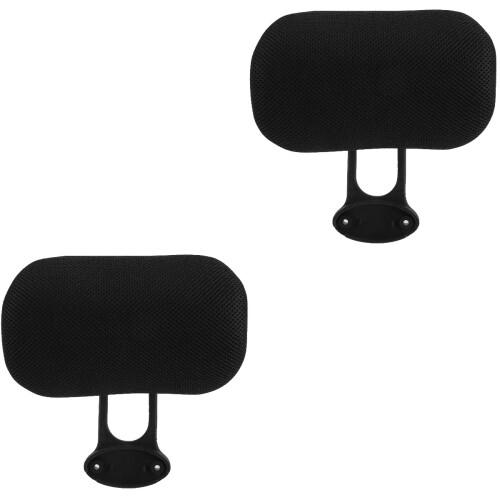 2Sets Soft Black Office Chair Headrest Adjustable Neck Support Pillow 2