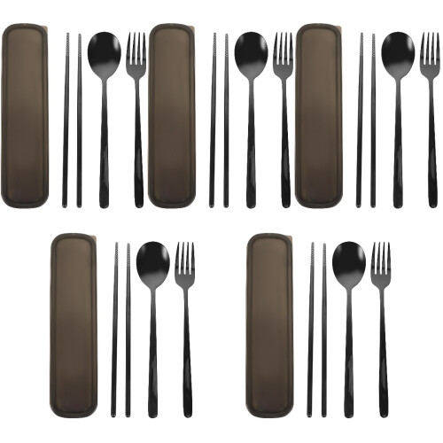 5Sets Besteck Set Für Zuhause Gabel Löffel 2