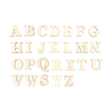 3Pièces Lettres En Bois Beige Pour Décoration Murale Photographie