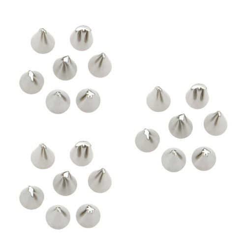 21Pièces Embouts Ruffle Argent Pour Gâteaux 2