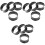 12Stk Schwarze Ear Tunnel Expander Glattem Acrylmaterial 3