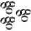 12Stk Schwarze Ear Tunnel Expander Glattem Acrylmaterial 7