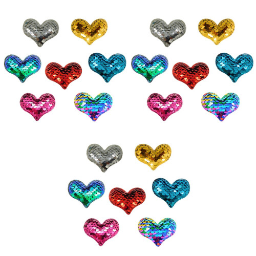 21Pièces Sequins Amour Assortis Enfants Accessoires Créatifs DIY 2