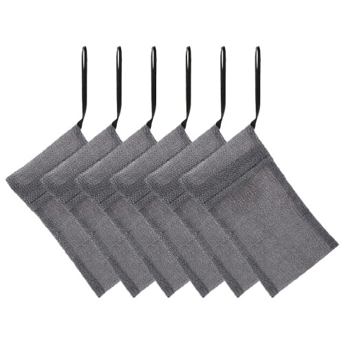 18Pcs Grey Soap Bar Mesh Bags Exfoliating Soap Scrubber for Bath Use