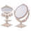 2Pcs Durable Retro Round Tabletop Makeup Mirror Assorted Color Design 9