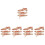 5Sets Durable ABS Plastic Canoe Ornament Beige Indoor Table Decor 7