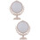 2Pcs Durable Retro Round Tabletop Makeup Mirror Assorted Color Design 6