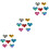 21Pièces Sequins Amour Assortis Enfants Accessoires Créatifs DIY 5