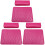 3Pièces Coussin PU Cuir Rosé Pour Salon Et Déco 2